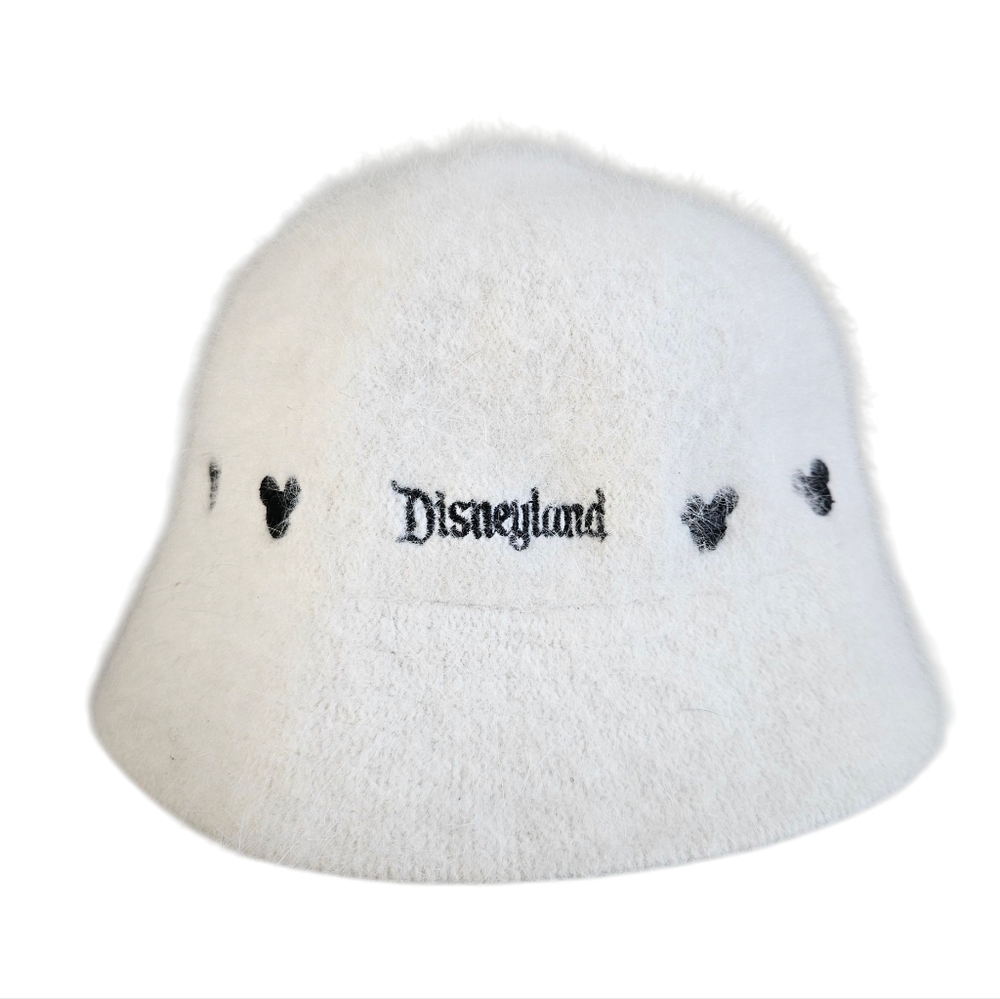 Disneyland Resort Vintage Child's Rabbit Hair Wool Blend White Bucket Hat